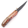 White Deer Executive Series Red & Orange Marble Damascus Folding Knife