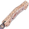 Executive Series Damascus Folding Knife  Copper Bolster