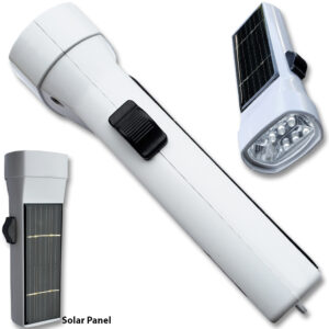 Solar Power  Flashlight White
