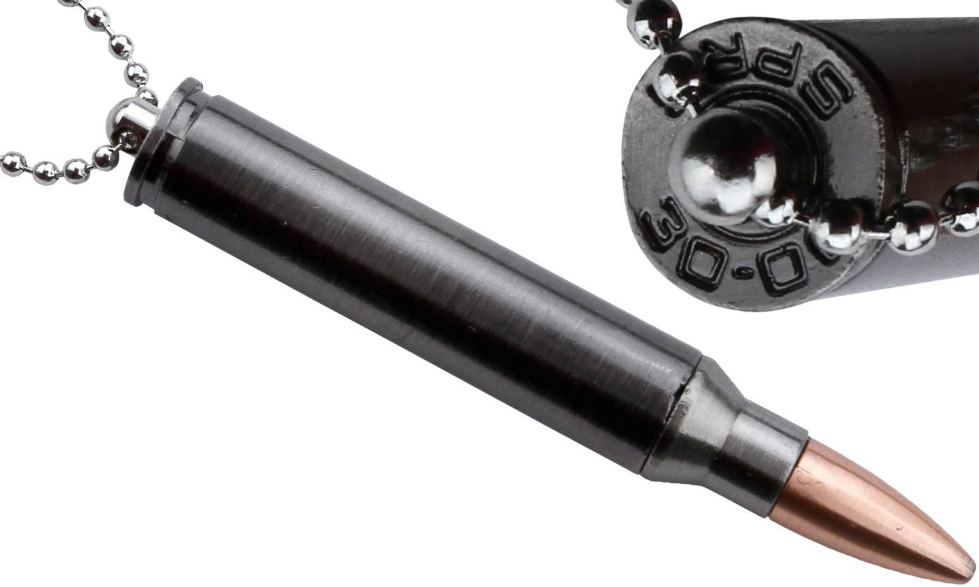 Fantasy Master 30-06 Bullet Replica Neck Knife w Chain