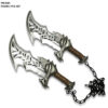 God Of War Kratos Twin Blades Of Chaos Foam 1:1 Scale Props Replica Silver Color