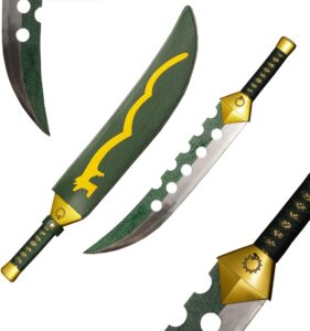 Meliodas' Demon Sword Lostvayne Green and Silver Blade