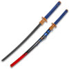 Oni 2.0 Katana - Valorant Metal Sword Blue Red Scabard Limited Editon