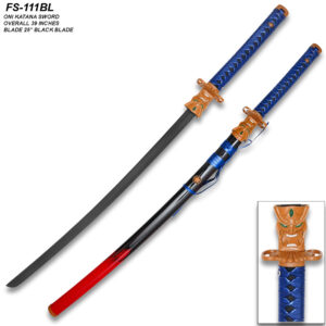 Oni 2.0 Katana - Valorant Metal Sword Blue Red Scabard Limited Editon