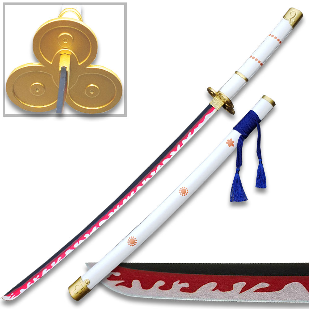 41" One Piece Roronoa Zoro Ame no Habakiri Katana Samurai Sword Cosplay Blade