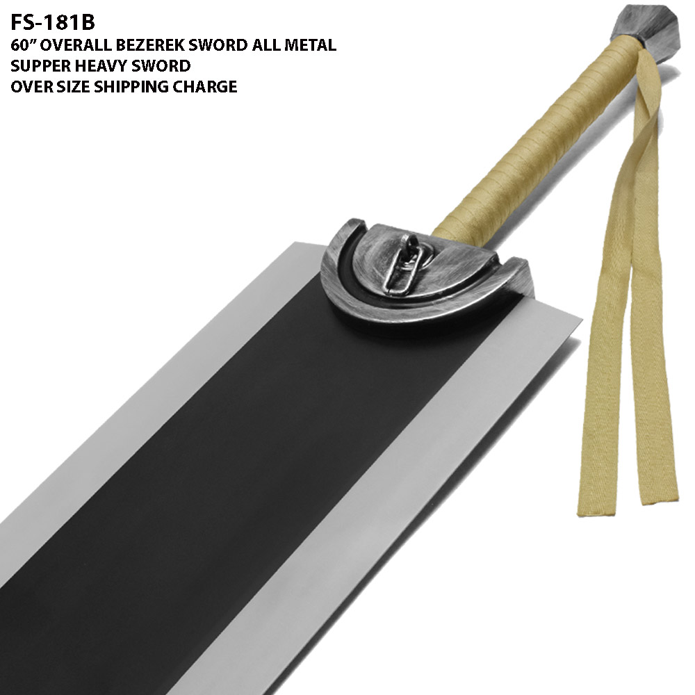 60 Inches Bezserk Guts Dragon Slayer Sword Black Limited Edition