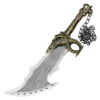 New God Of War Twin Blade Bronze Color Short Dagger Set w Wall Plaque