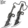 New Addition God Of War Twin Blade Short Dagger Set w Wall Plaque