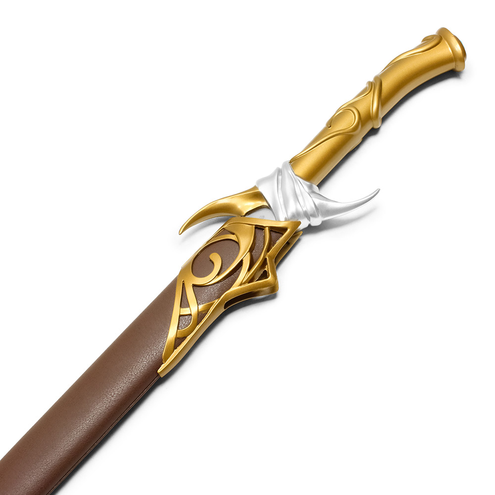 Twinkle Replica Metal Sword with Brown Hardwood Leather Scabbard