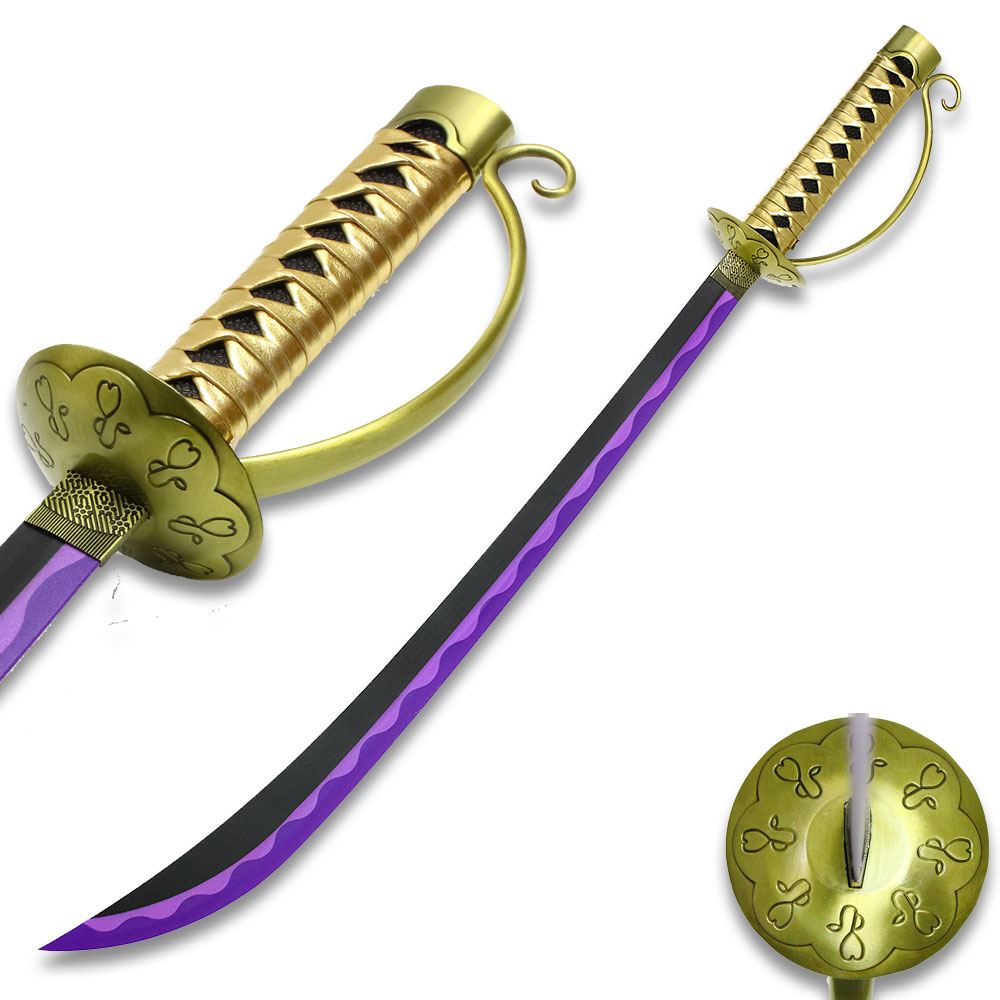 34" Anime Cutlass Replica Black and Purple Blade