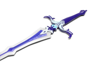 Game Genshin Impact Sacrificial  Purple Sword Cosplay