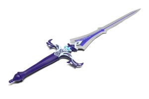 Game Genshin Impact Sacrificial  Purple Sword Cosplay
