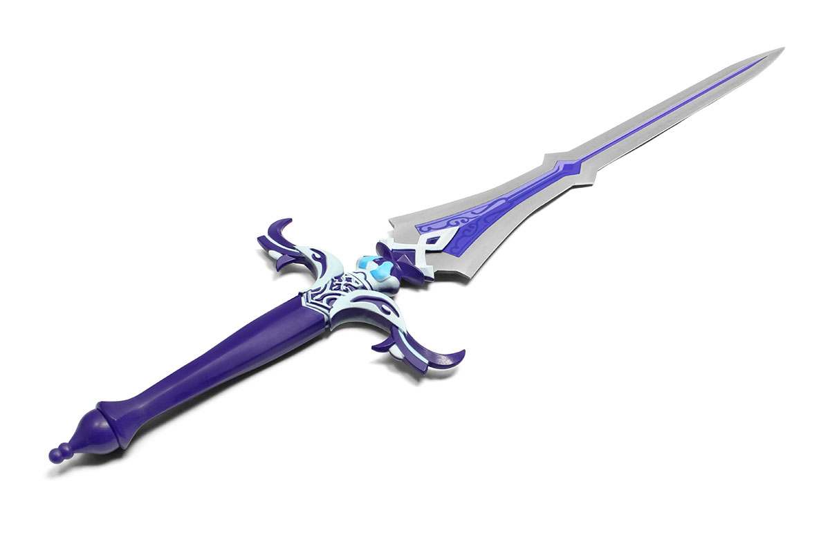 Game Genshin Impact Sacrificial  Purple Sword Cosplay