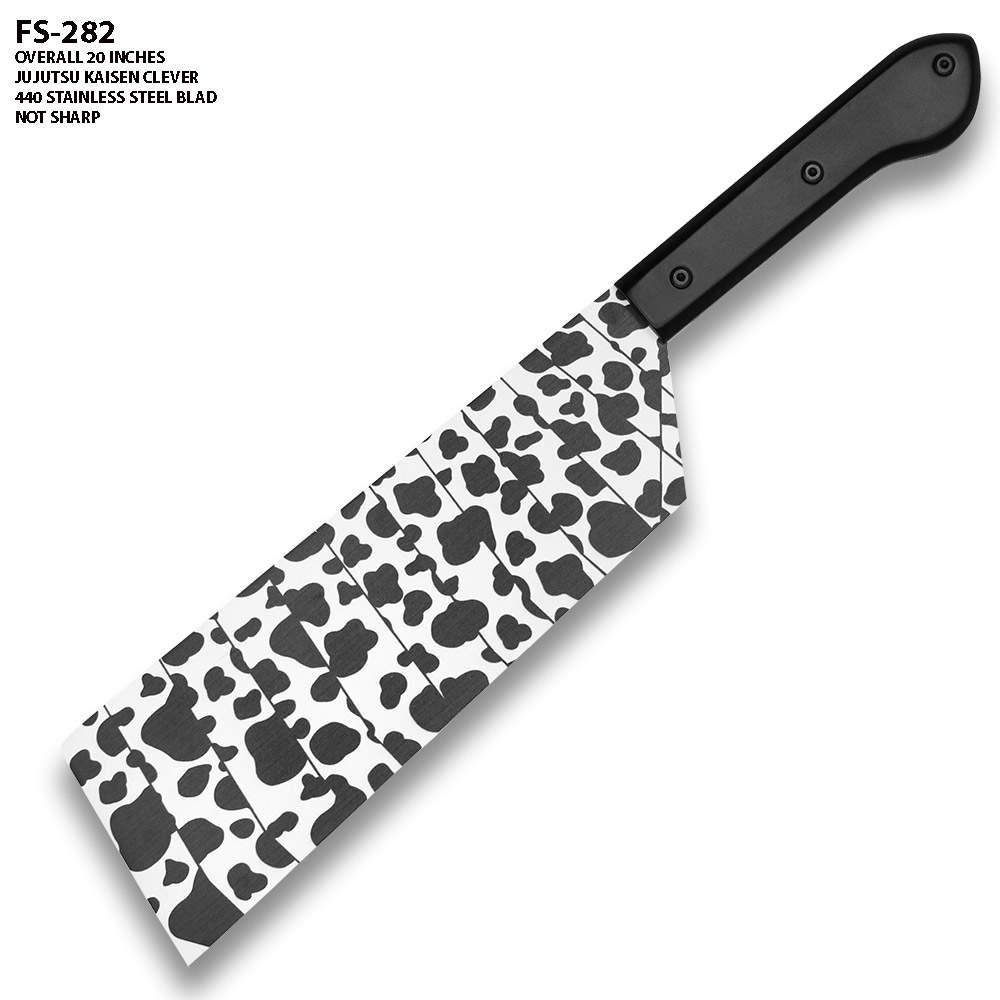 Jujutsu Kaisen Cleaver  Black and White Blade Printed Full Tang