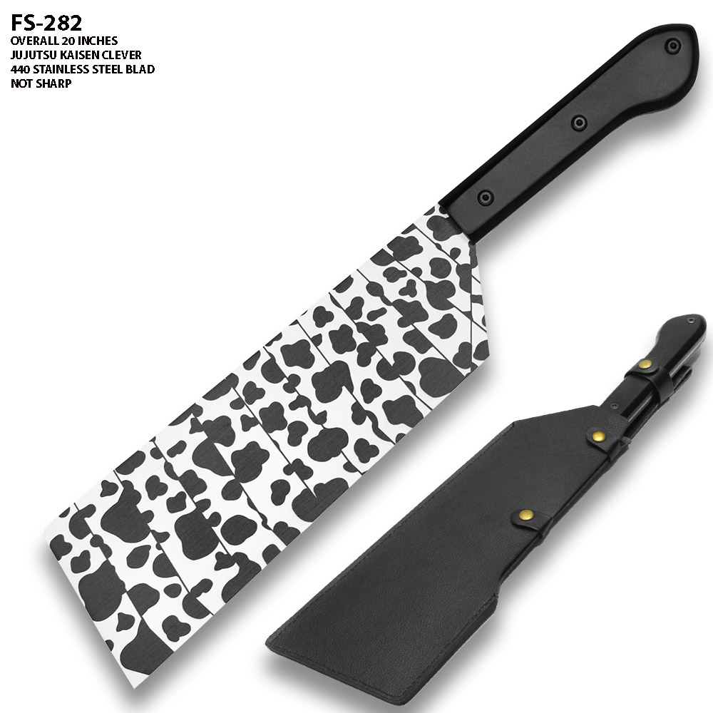 Jujutsu Kaisen Cleaver  Black and White Blade Printed Full Tang