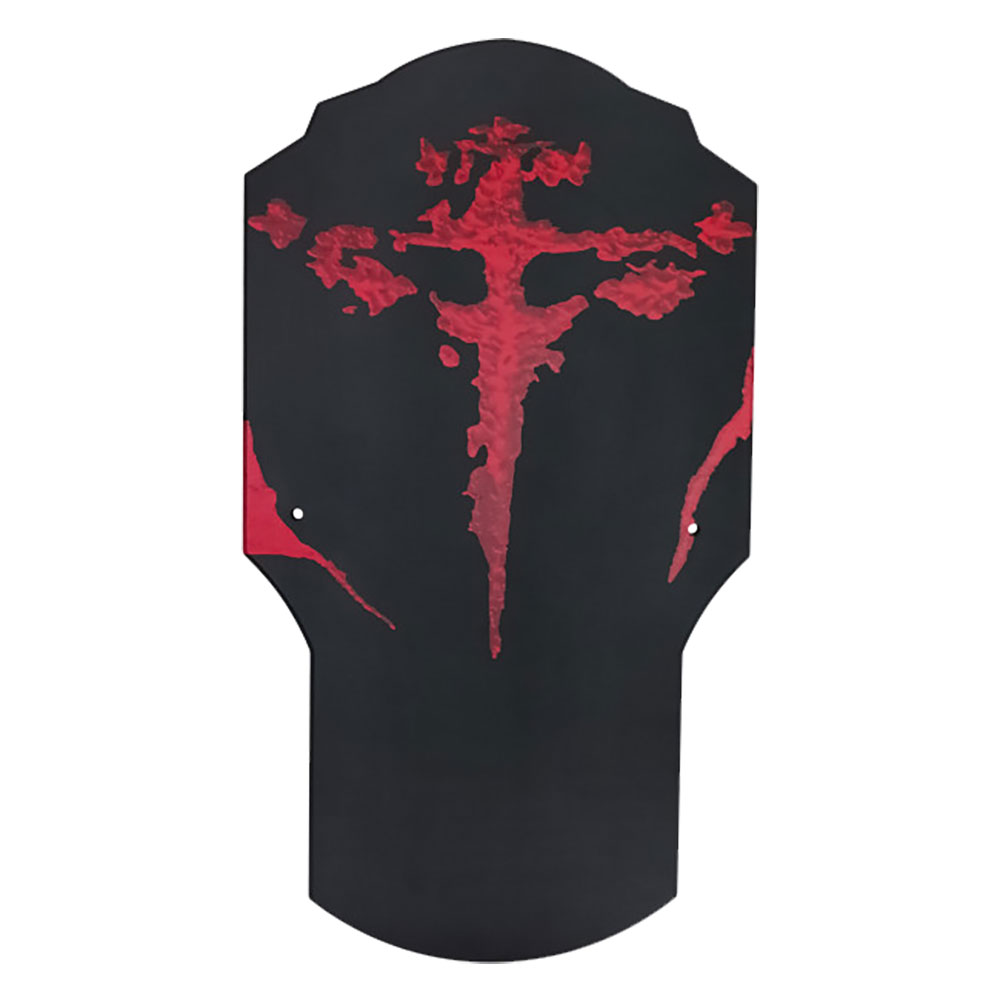 Makileth's Dragon Flame Lava Fantasy Sword with Dragon Hilt – Black & Red Molten Blade Display Sword with Wall Plaque