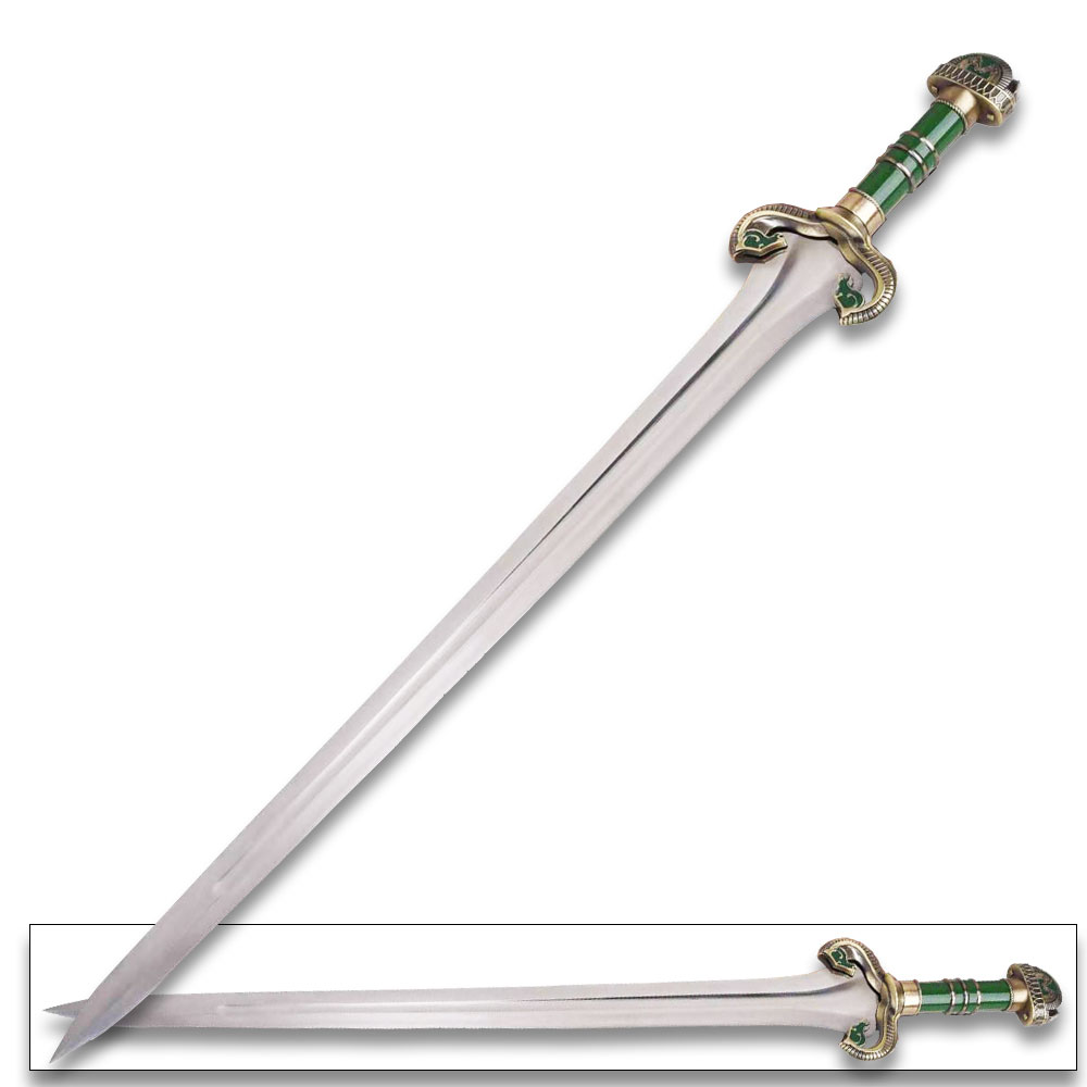 LOTR Sword of Eowyn Medieval Sword Emerald Green Handle