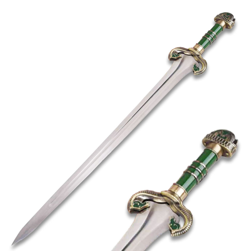 LOTR Sword of Eowyn Medieval Sword Emerald Green Handle