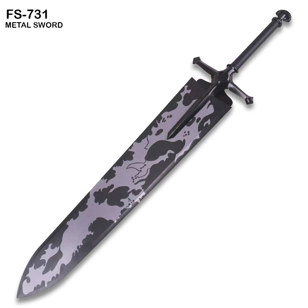 Black Clover Asta Demon Slayer Sword Replica – Oversized Anime Greatsword with Wall Display Plaque