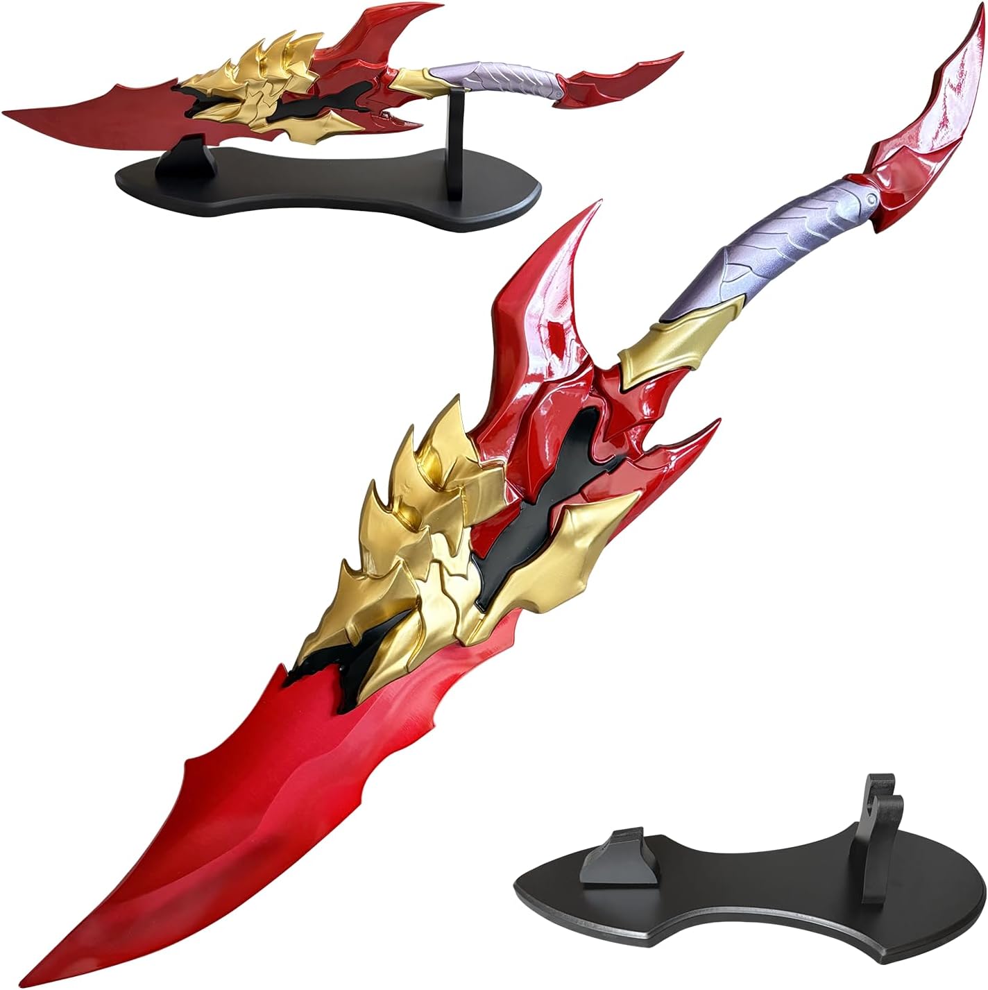 Kamish's Wrath Solo Leveling Dagger - 23.5" Stainless Steel Anime Replica with Display Stand