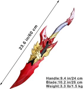 Kamish's Wrath Solo Leveling Dagger - 23.5" Stainless Steel Anime Replica with Display Stand