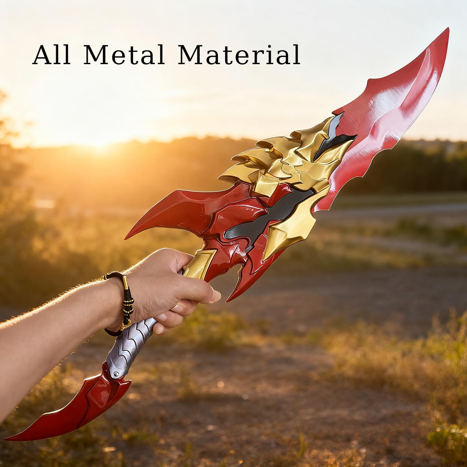 Kamish's Wrath Solo Leveling Dagger - 23.5" Stainless Steel Anime Replica with Display Stand