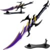 Voidstrike Shadow Serpent Sword- 24.5" Stainless Steel Anime Replica with Display Stand