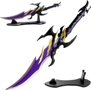 Voidstrike Shadow Serpent Sword- 24.5" Stainless Steel Anime Replica with Display Stand