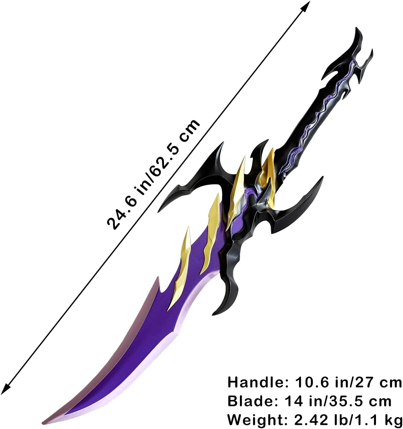 Voidstrike Shadow Serpent Sword- 24.5" Stainless Steel Anime Replica with Display Stand