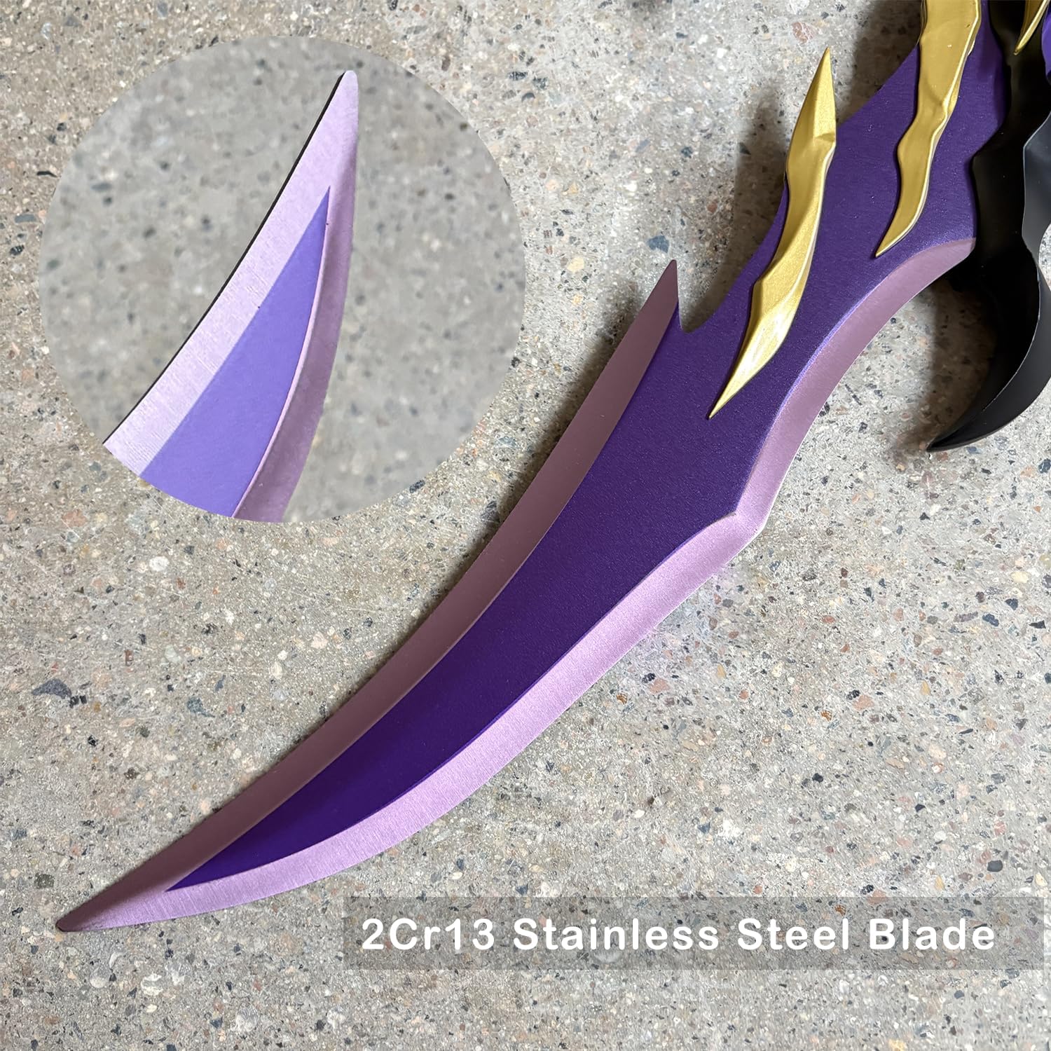 Voidstrike Shadow Serpent Sword- 24.5" Stainless Steel Anime Replica with Display Stand