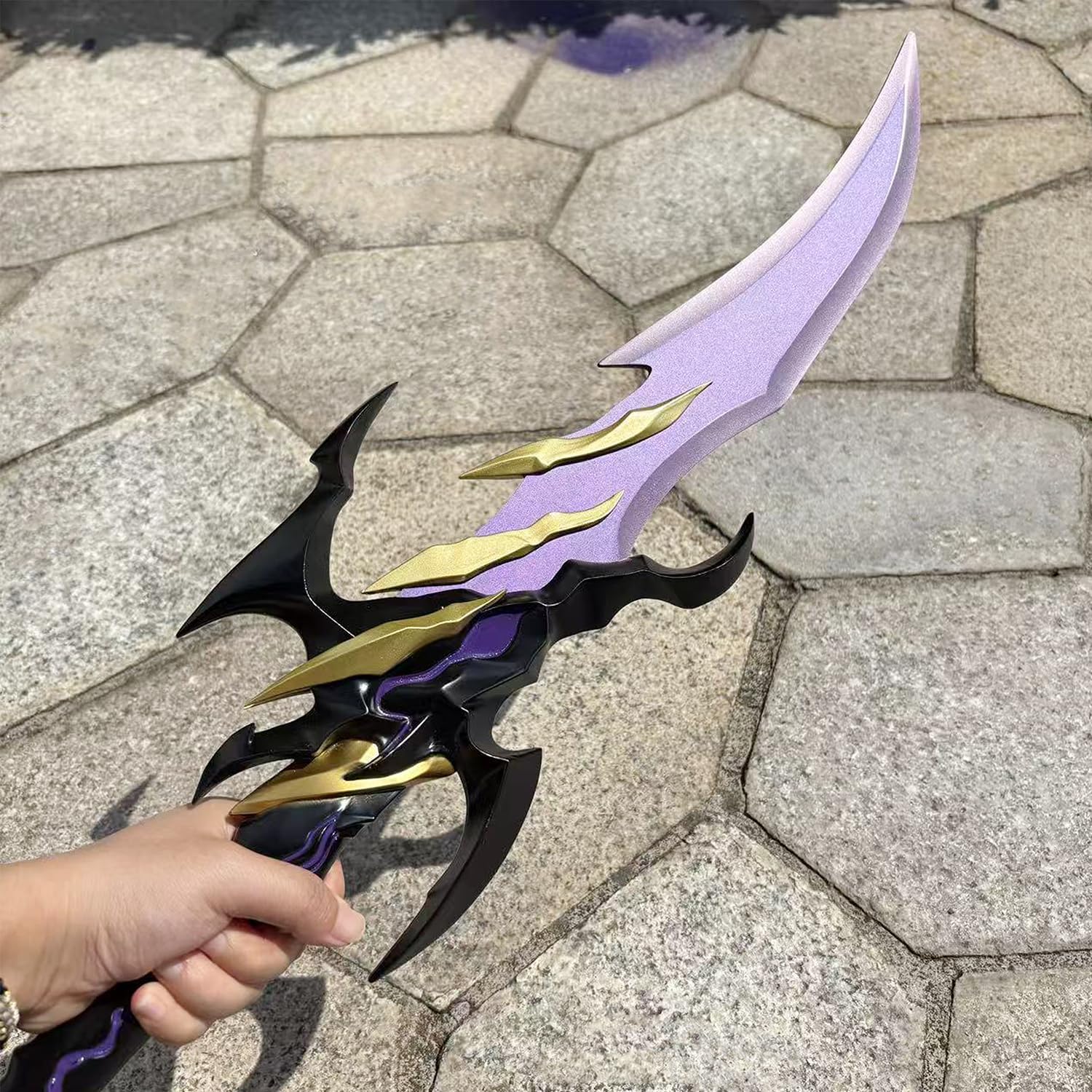 Voidstrike Shadow Serpent Sword- 24.5" Stainless Steel Anime Replica with Display Stand