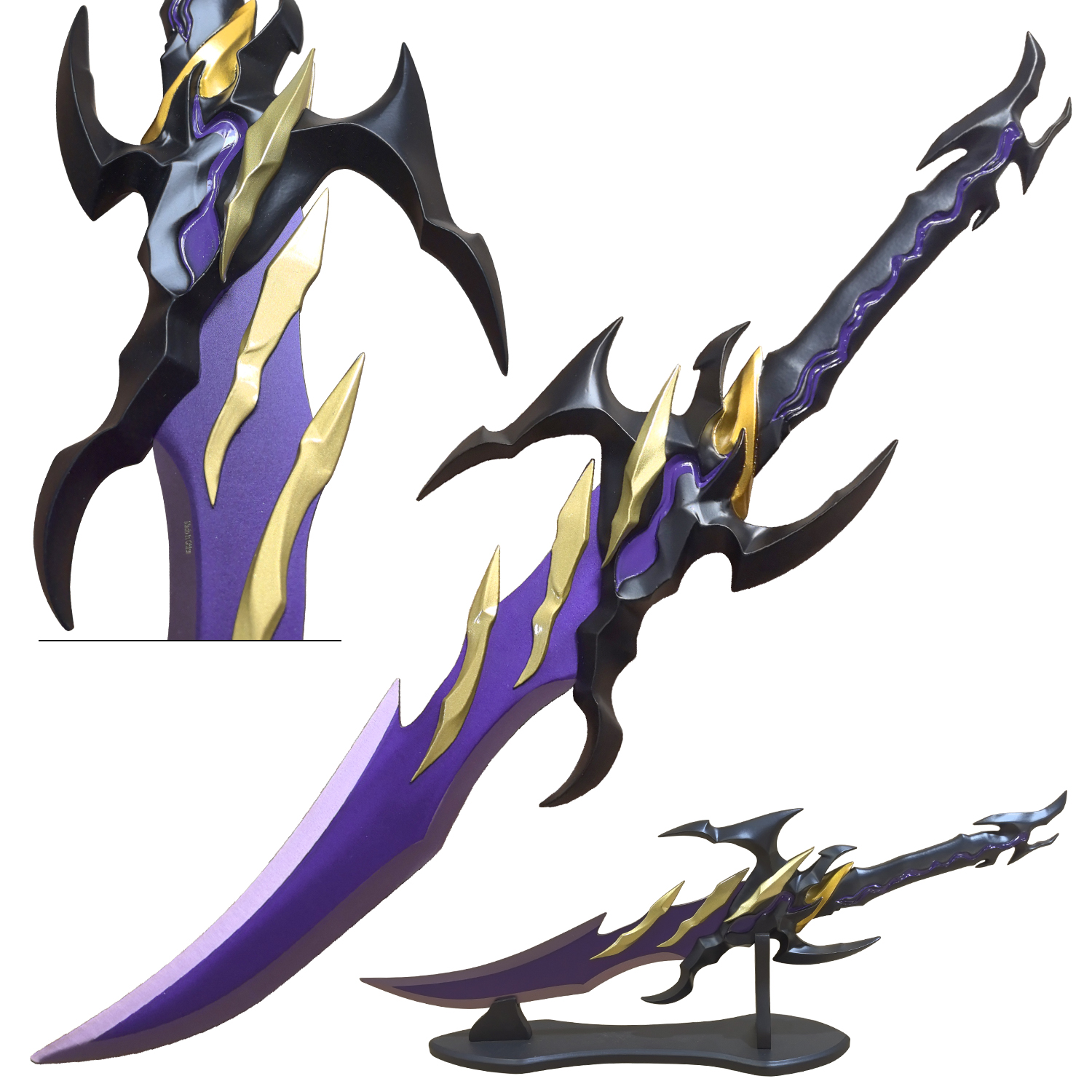 Voidstrike Shadow Serpent Sword- 24.5" Stainless Steel Anime Replica with Display Stand