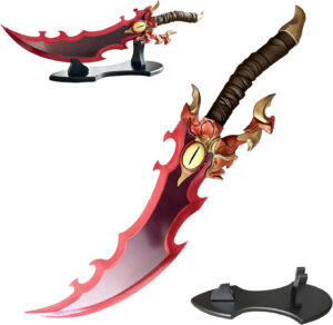 Baran's Sword from Solo Leveling Eye Version - 25" Stainless Steel Anime Replica with Display Stand