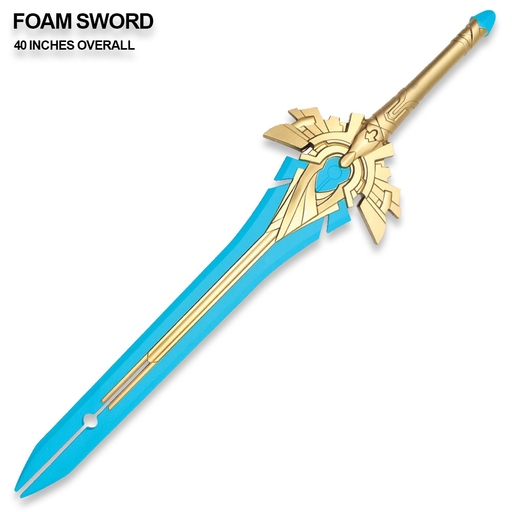Genshin Impact High Density Foam Sword Skyward Blade Blue & Gold 40 Inches