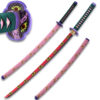 Demon Slayer  Larmuroki Pink Eyeballs Graphic Scabbard Handmade Katana Sword