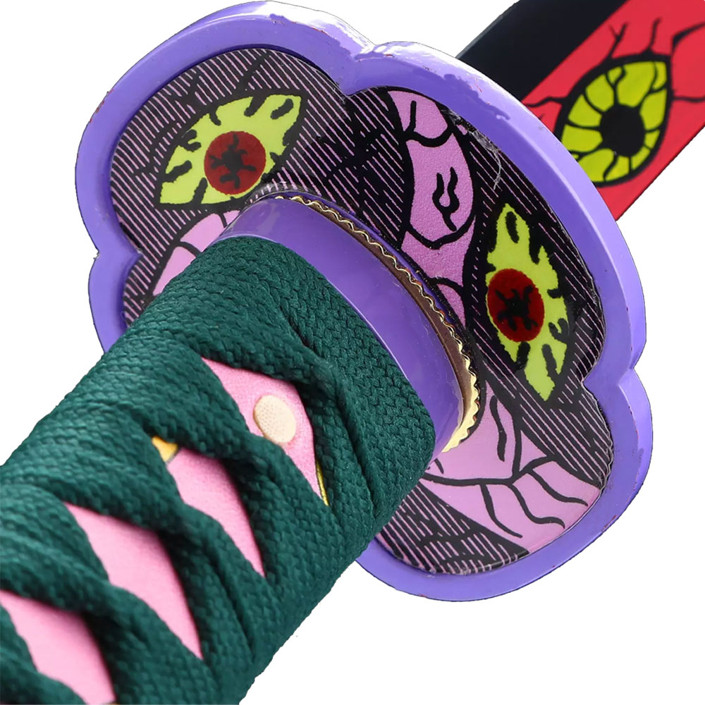 Demon Slayer  Larmuroki Pink Eyeballs Graphic Scabbard Handmade Katana Sword