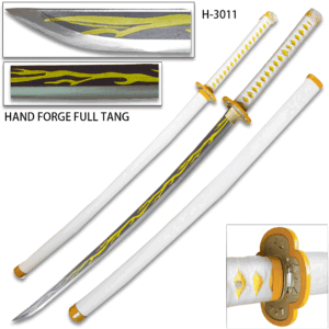 Full Tang Handmade Demon Slayer 41" Metal Kaiga Ku Samurai Sword Replica  Sharp
