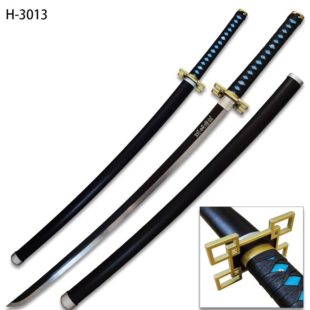 Full Tang Hand Made Demon Slayer - Muichiro Tokito Nichirin Sword Katana Metal Sharp