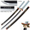 DEMON SLAYER - Blazing S. Fantasy Handmade Samurai Sword Replica Demon Slayer Shinobu Kocho w/Wood Scabbard