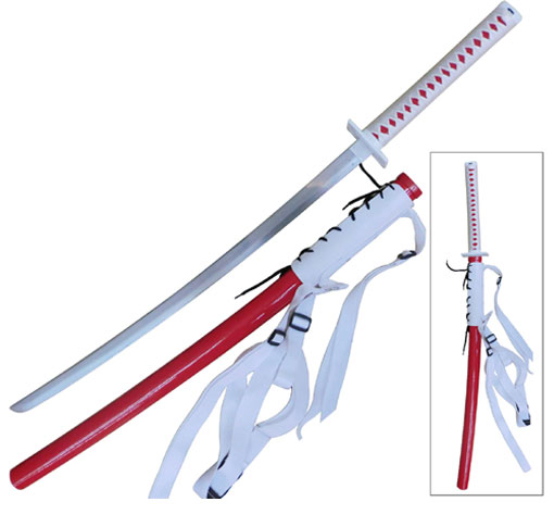 Naruto Anime Omoi Lightning Infused Katana Red Long Sword Steel