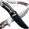 Executive Ridge Bowie Knife Wood Grips Trail Runner Elite Full Tang AUS-6 Steel