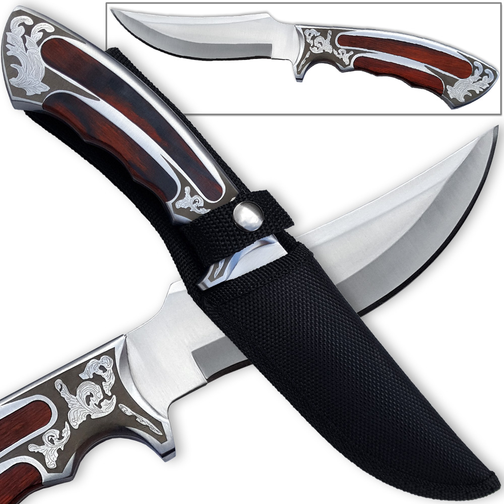 Executive Ridge Bowie Knife Wood Grips Trail Runner Elite Full Tang AUS-6 Steel