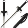 BLACK NINJA BAT WARRIOR SWORD 26.5" OVERALL 2 PCS THROWING KNIFE SET