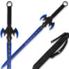 BLUE NINJA BAT WARRIOR SWORD 26.5" OVERALL 2 PCS THROWING KNIFE SET