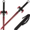 RED NINJA BAT WARRIOR SWORD 26.5" OVERALL 2 PCS THROWING KNIFE SET