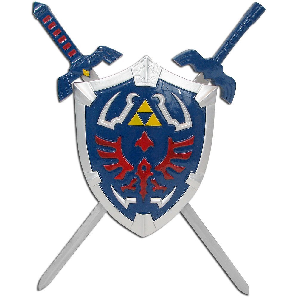 Zelda Hylian Shield & Swords Triforce Wall Mini Display Set