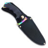 Rainbow Titanium Fixed Blade Tactical Knife with Full Tang 440 Stainless Steel