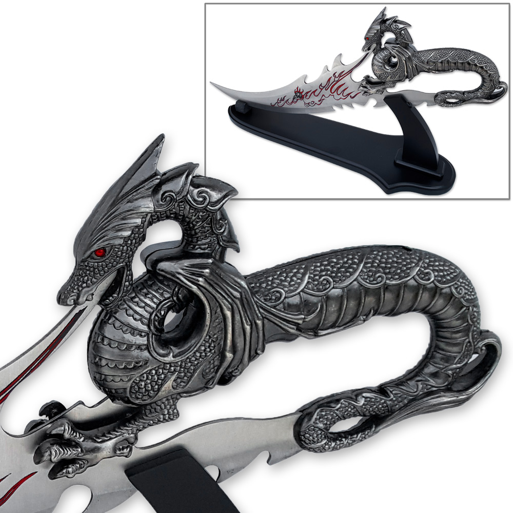 Skyrim Dagger of Alduin Flying Dragon The Ceremonial Dragonborn Blade Scrolls