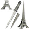 EIFFLE TOWER FANTASY FIXED BLADE KNIFE