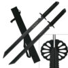 Twin Ninja Swords, Two-Piece Set, Black, 28-Inch Overall